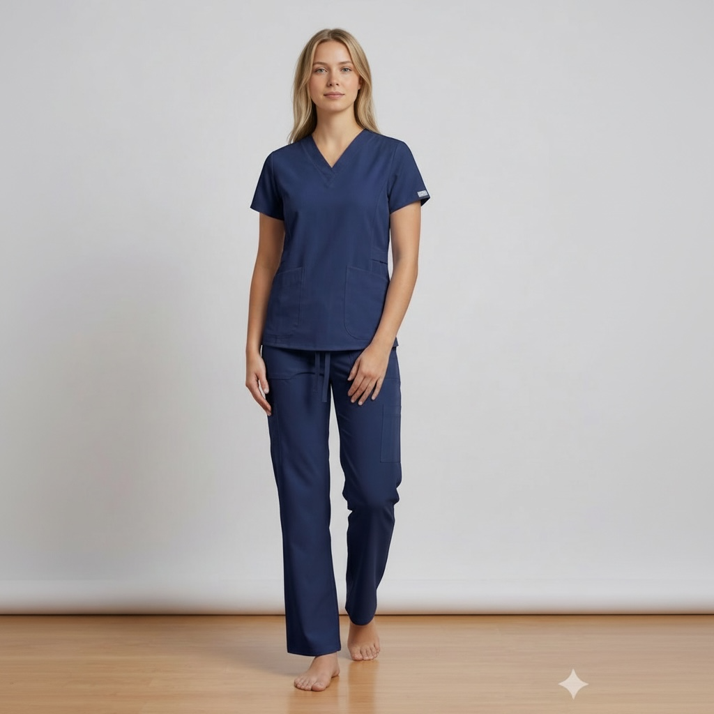 Uniforme Quirúrgico Dama Corte Recto - Tela Antifluidos