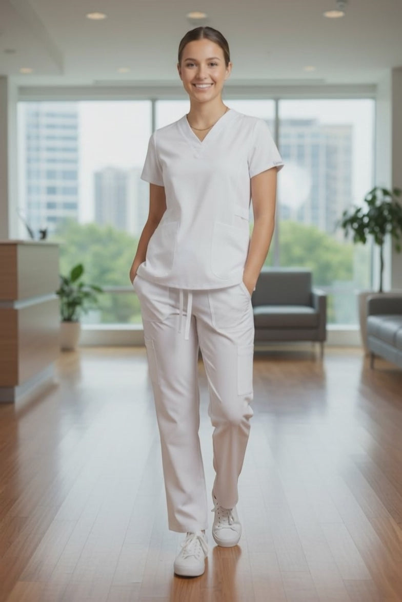 Uniforme Quirúrgico Dama Corte Recto - Tela Antifluidos